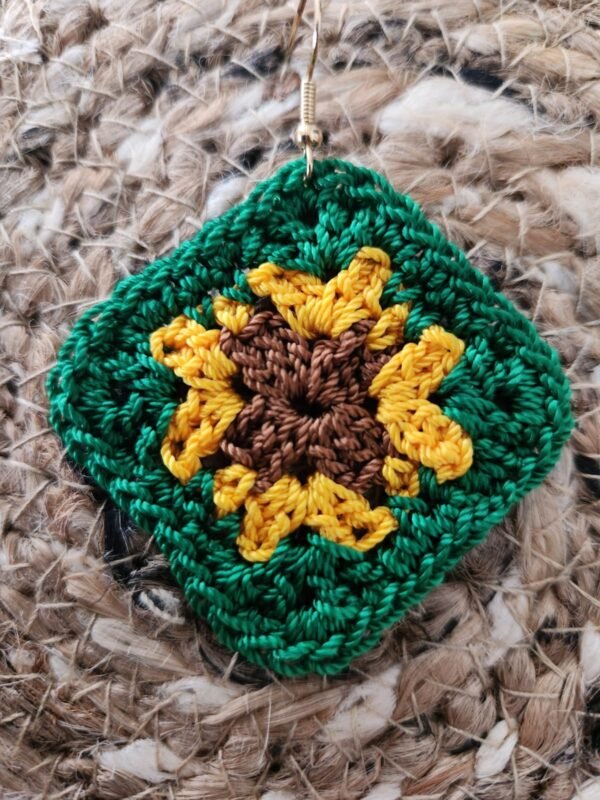 Earrings, Sunflower - Image 2