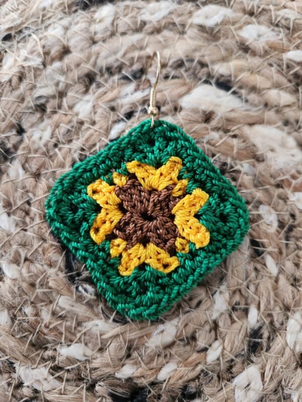 Earrings, Sunflower - Image 3